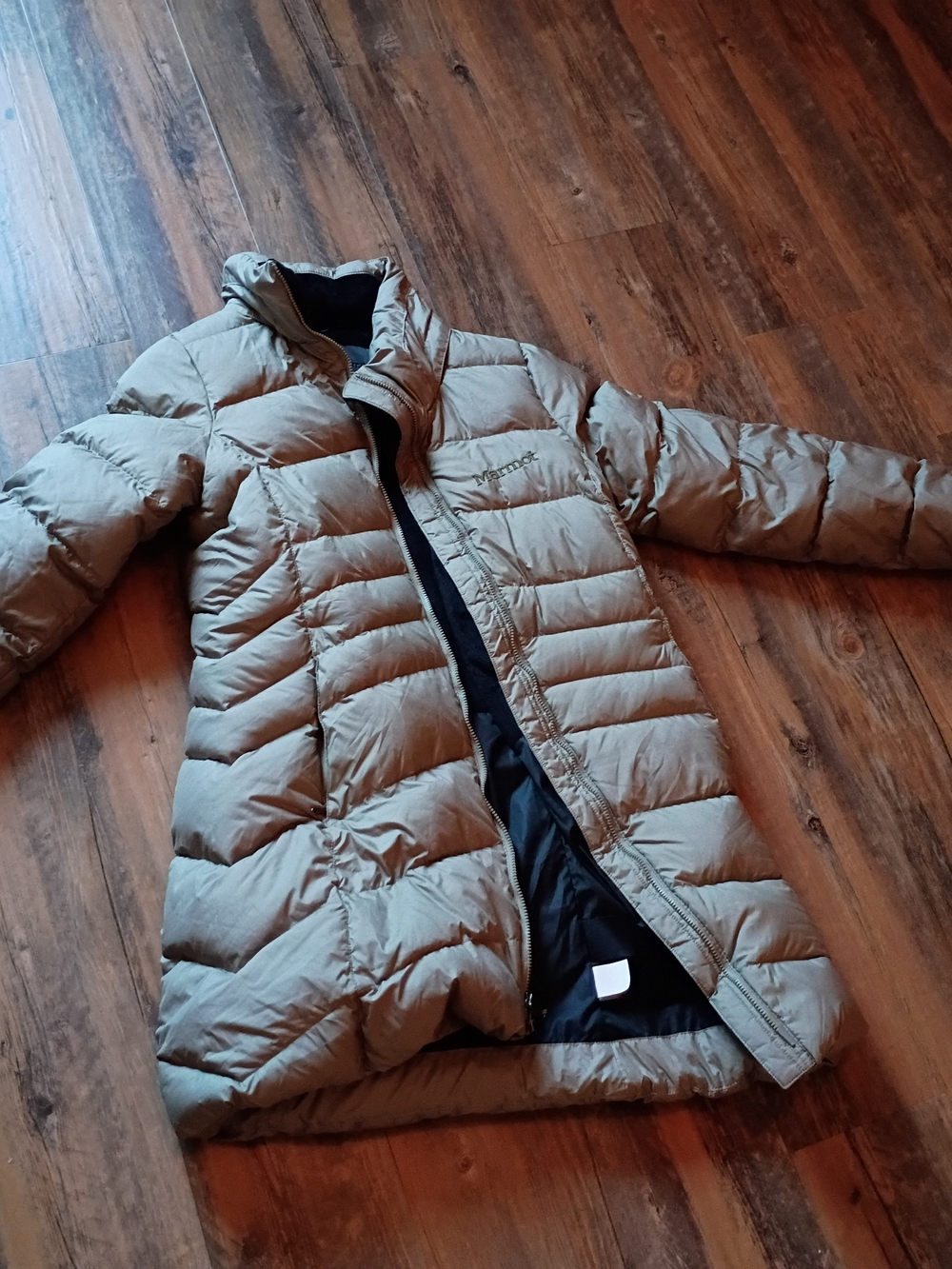 Marmot Olive Green Long Puffer Coat